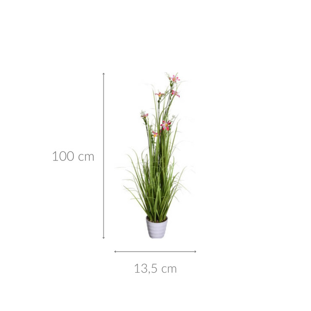 Floare artificială în ghiveci Flori de câmp, 100 cm