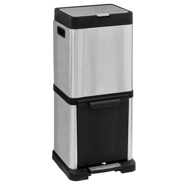 Coș de gunoi de tip turn cu două compartimente, 14 l + 20 l, înălțime 78 cm