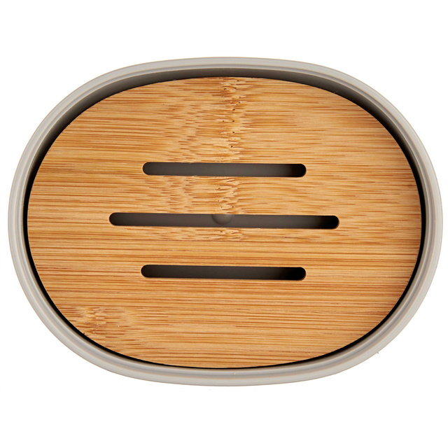 Săpunieră CLEAN cu scurgător din bambus