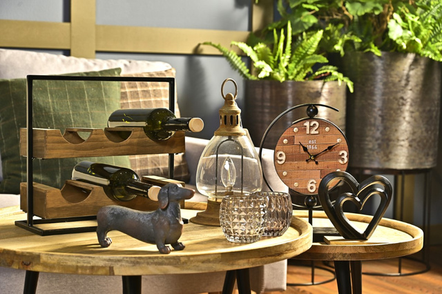 Raft pentru vin din lemn Karim, pentru 6 sticle