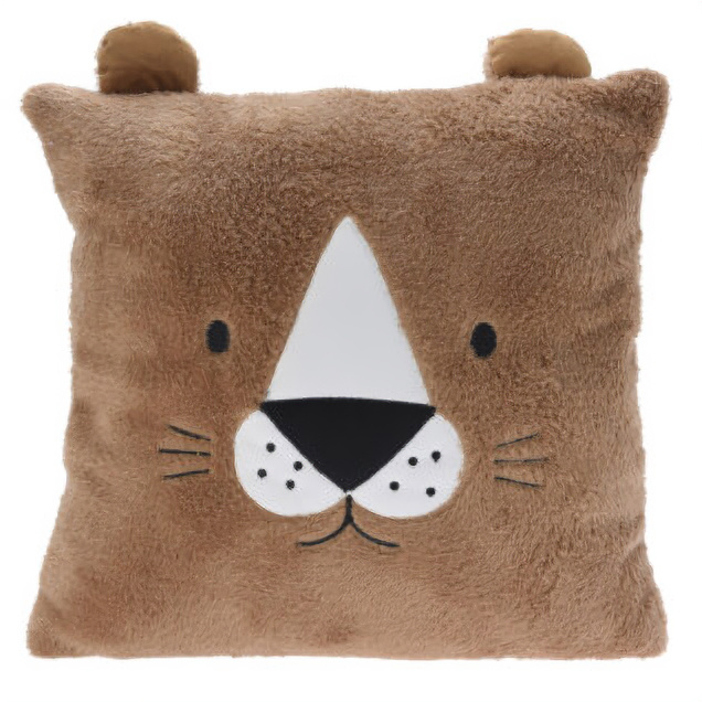 Perna de pluș ANIMAL, cu urechi, 43 x 43 cm