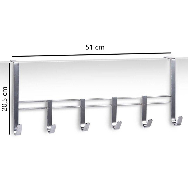 Suport pentru ușă - 6 cârlige, ZELLER