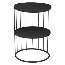Masuta de cafea KOBU, 2 nivele, Ø 36 cm, cerc negru