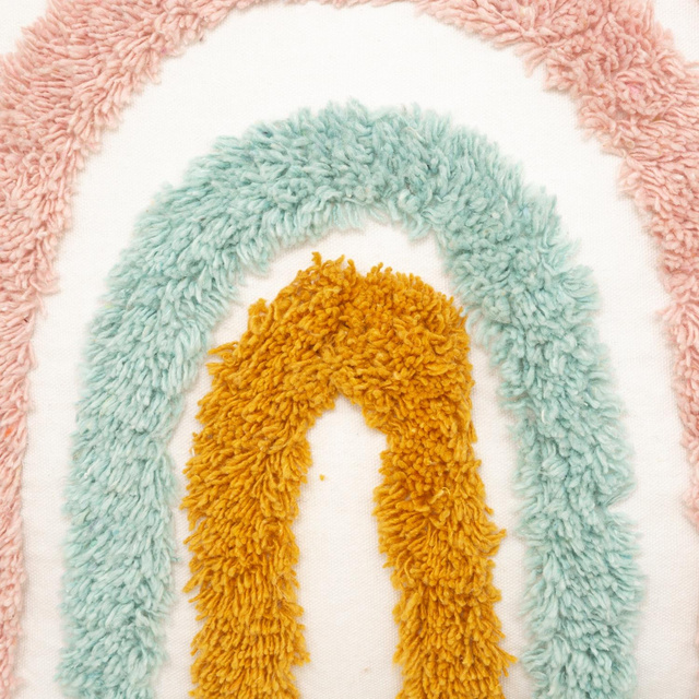 Perna decorativa Rainbow, 100% bumbac, 40 x 40 cm