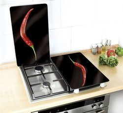 Plăci de protecție pentru aragaz, HOT CHILI – 2 bucăți, WENKO, ardei iute