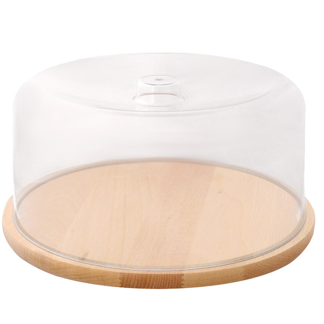 Platou din lemn capac transparent, Ø 30 cm