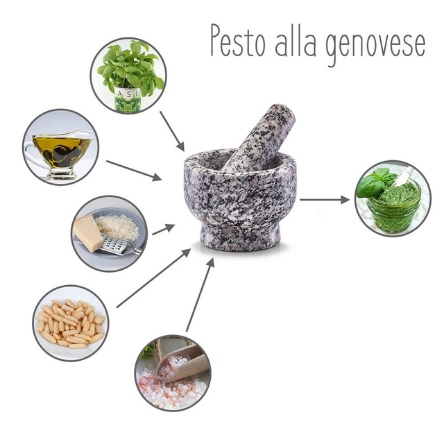 Mojar de granit cu pistil - Ø 9 x 6,5 cm, ZELLER