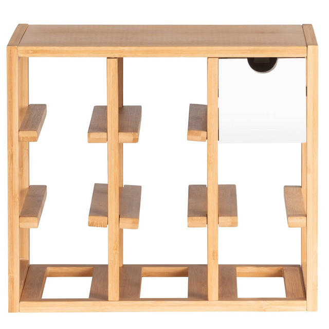 Raft pentru vinuri din bambus FINJA, culoare naturală, Wenko