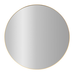 Oglindă rotundă NOOR, ramă metalică, culoare aurie, Ø 80 cm