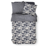 Lenjerie de pat din bumbac Winter, reversibila, 220 x 240 cm