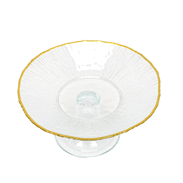 Platou pentru tort cu margine aurie DATURA, 21 cm