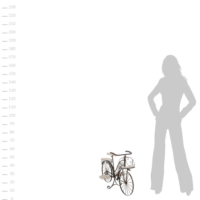 Suport flori din metal in forma de bicicleta, 59 cm