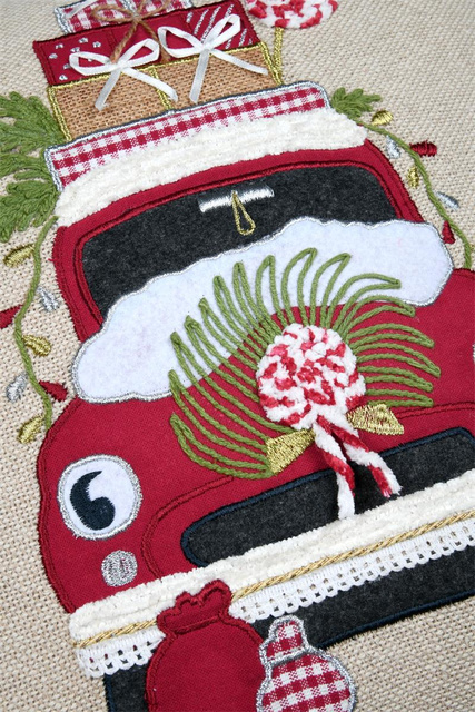 Perna de Crăciun cu imprimeu, 45 × 45 cm