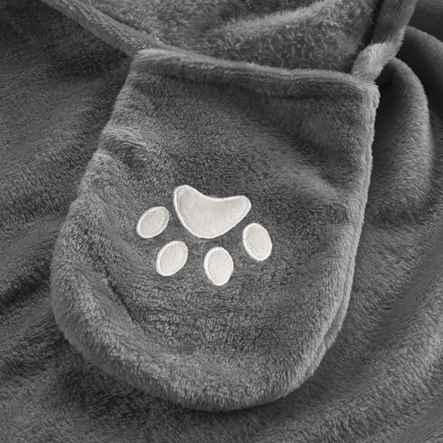 Patura cu gluga si broderie, 100 x 120 cm