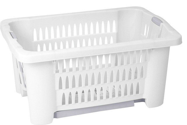 Coș de rufe, recipient cu picioare - 38l, alb