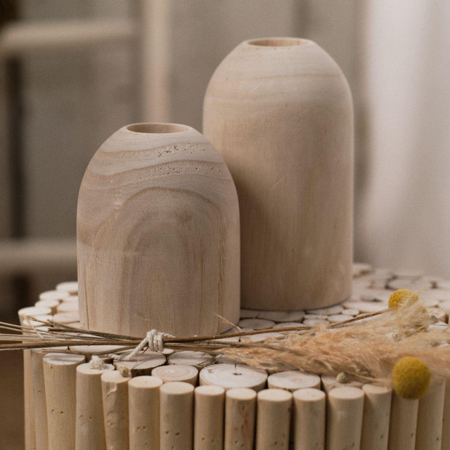 Vaza din lemn decorativa Pure