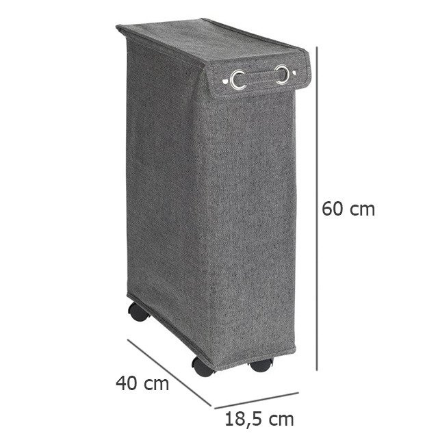 Coș de rufe cu roti si capac, 43 L, WENKO