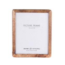 Ramă foto din lemn, verticală, din lemn de mango, 23 x 2 x 28 cm