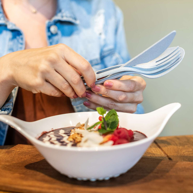 Set de tacâmuri reutilizabile, pliabile KLIKK, 3 elemente, KOZIOL