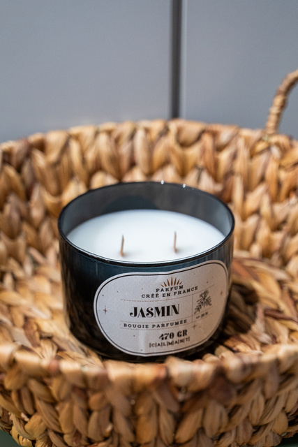 Lumanare parfumata cu suport din sticla, 2 fitile, 470 g