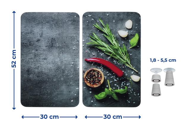 Set 2 plite de protectie pentru aragaz ROSEMARY