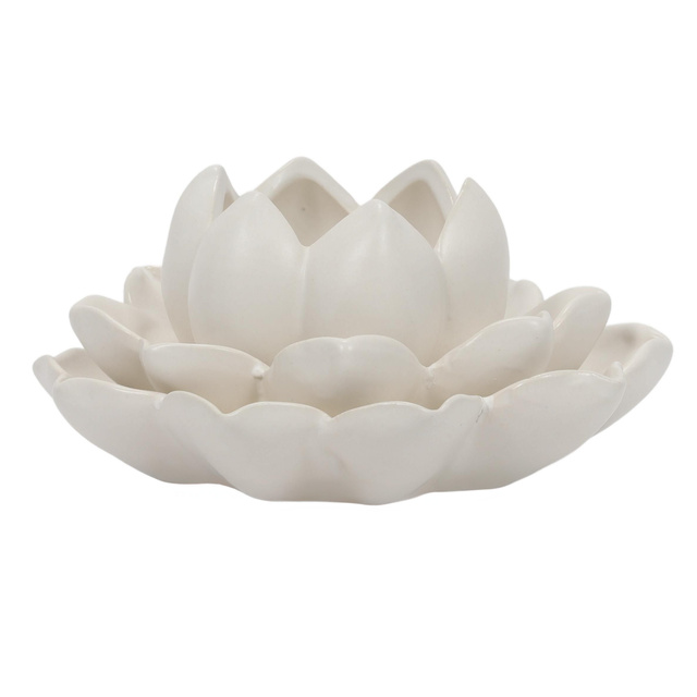 Suport pentru canapea floare de lotus din porțelan, 12,5 x 13 x 6,5 cm