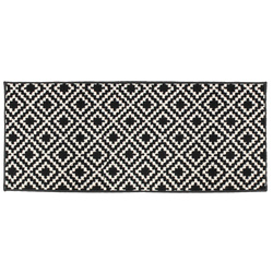 Covor de bucatarie LOSIBI, alb si negru, design scandinav