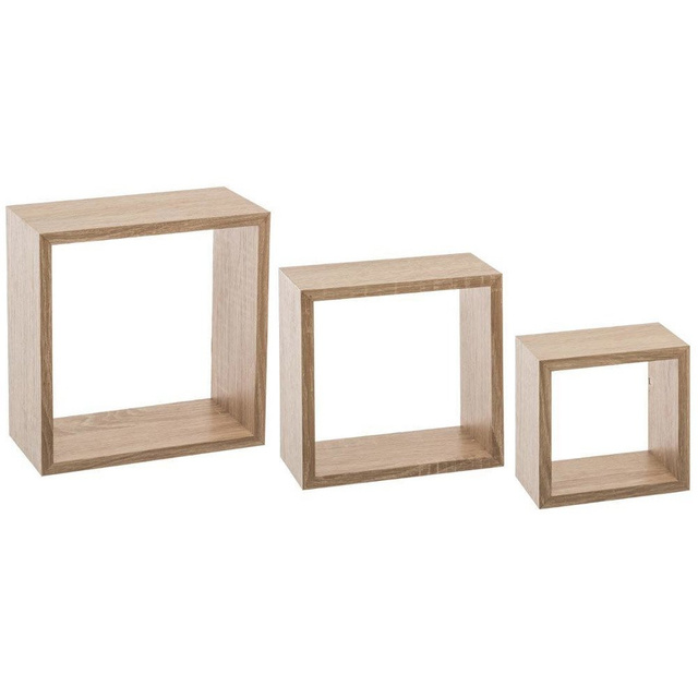 Un set de trei rafturi decorative de perete CUBE