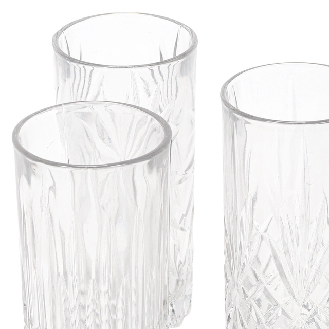 Set 3 pahare cu model, 380 ml