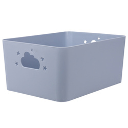 Coș de depozitare NEBULA cu mânere în formă de norișor și stea, înălțime 11 cm, albastru