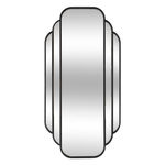 Oglindă suspendată mare art deco BENEDITA, cadru metalic, 50,5 x 100,3 cm