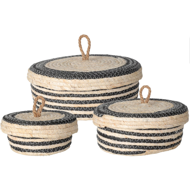 Recipiente de depozitare cu capac, 3 buc