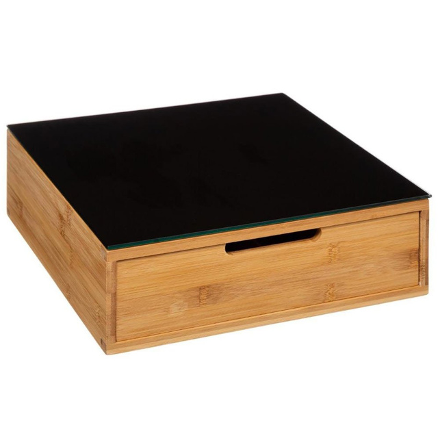 Recipient capsule cafea, 30x30x10 cm, bambus