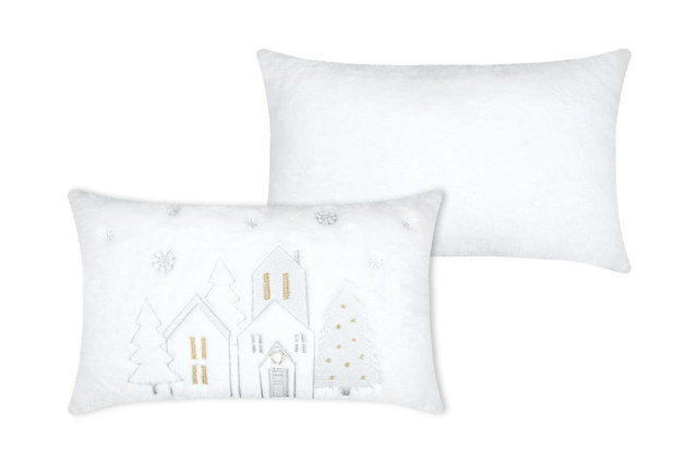 Perna de Crăciun HOHOHO, pufoasă, 30 × 50 cm