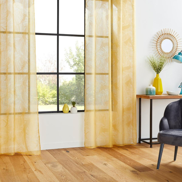 Perdea cu ghidaje DEVO, 140 x 240 cm, galben