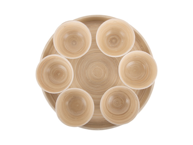 Set de boluri pentru gustări PURO 6 bucăți + tavă