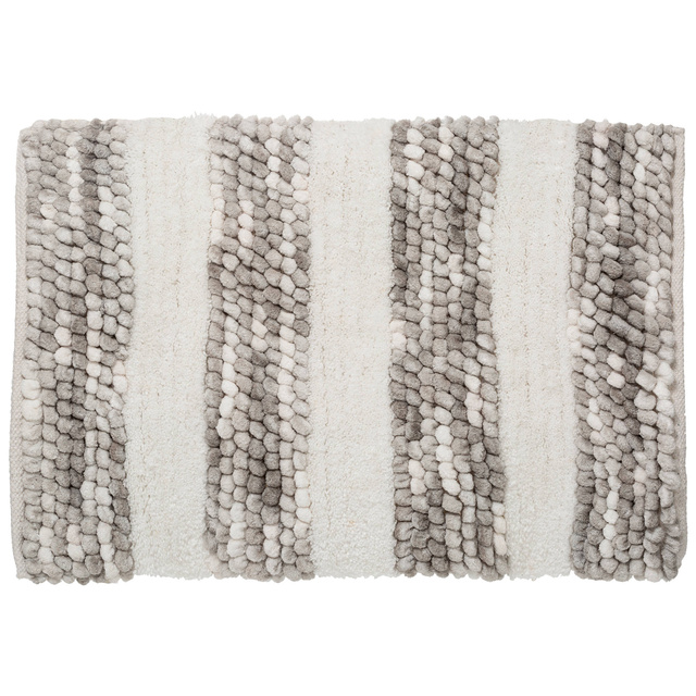 Covor de baie, 50 x 75 cm, dungi gri și albe