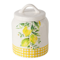 Recipient de bucătărie din ceramică cu model de lămâie, LEMONY