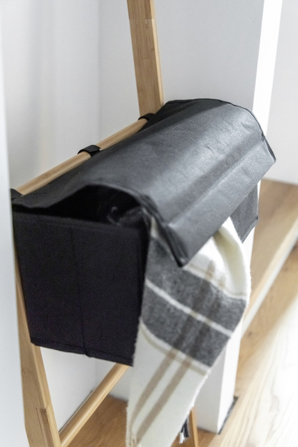 Suport pentru prosoape, 2 compartimente, bambus, Ecori, WENKO