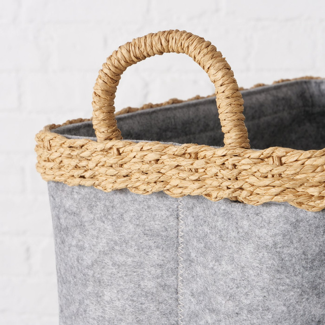 Set 2 cosuri depozitare Nilo, fetru, dreptunghiulare