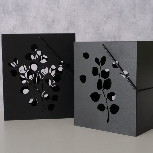 Set 2 felinare metalice Calypso, negru