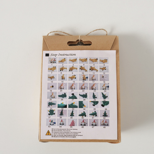 Set DIY pentru crearea de decorațiuni, 2 gnomi, 15 cm