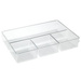 Organizator pentru cosmetice Wenko Femne, 4 compartimente, Plastic, Transparent