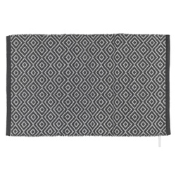 Covor de baie TURPAN, poliester reciclat, gri, model diamant, WENKO