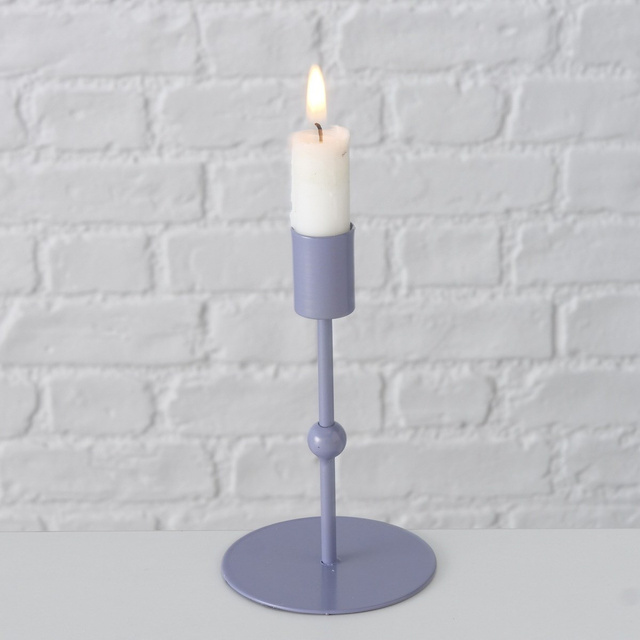 Suporturi de lumanari metalice Kimberly, set 3bucati, culori pastelate