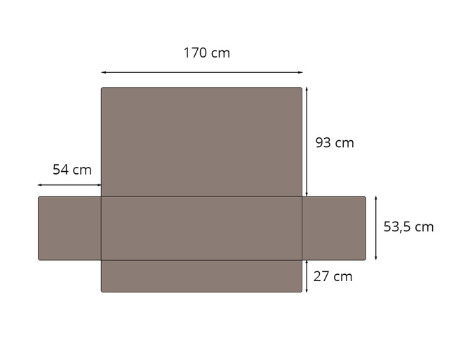 Husa de canapea WELL, matlasata, microfibra, 279 x 179 cm