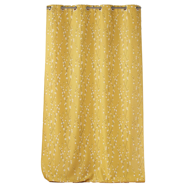 Perdea SAKURA, cu inele, model floral