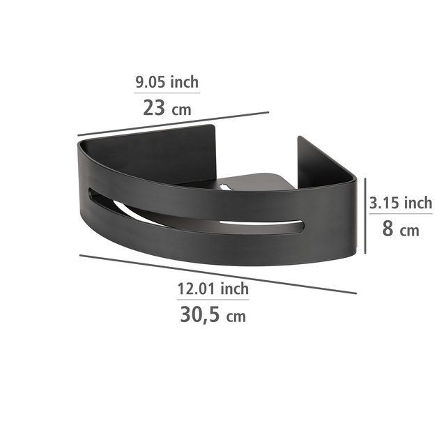 Raft de baie coltar din aluminiu BIVIO, montaj fara gaurire