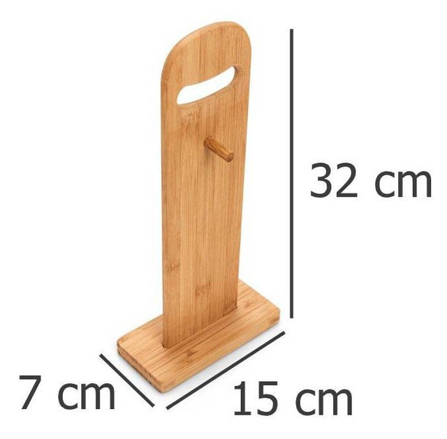 Set 6 tocatoare + suport din lemn de bambus ZELLER