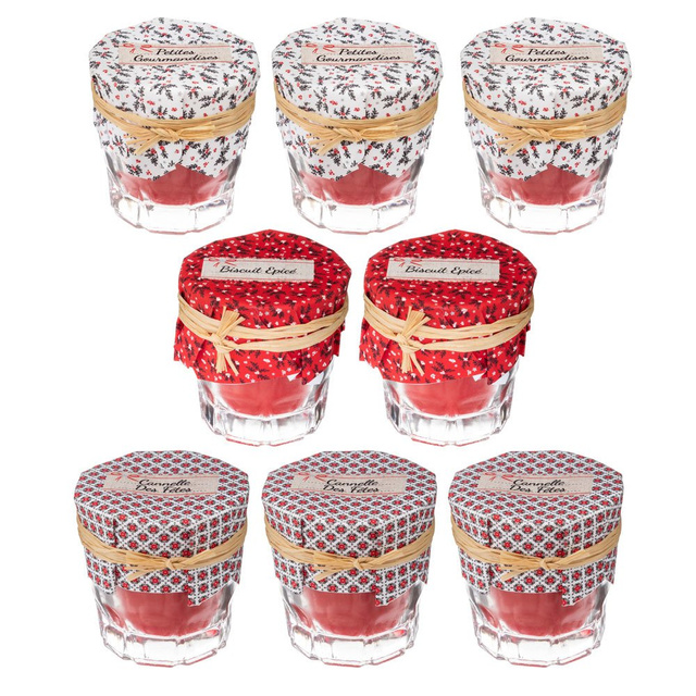 Set 8 lumanari dcorative X-MASS